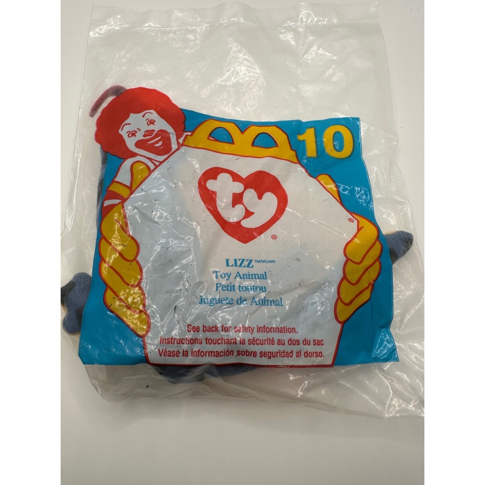 Ty Beanie Babies Lizz Toy Animal‎ 1998 McDonald's Happy Meal Collectible